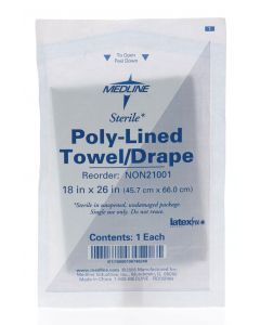 Medline Sterile Disposable Paper Drapes, 18" x 26"