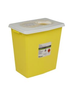 Monoject™  Sharps Safety Chemotherapy Waste Container, 12 Gallon with Sliding Lid
