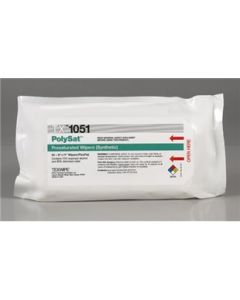 PolySat Pre-Wetted Cleanroom Wipers, 9" x 11"