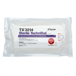 TechniSat® Pre-Wetted Cleanroom Wipers, Sterile, 9