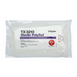 PolySat® Pre-Wetted Cleanroom Wipers, Sterile, 9
