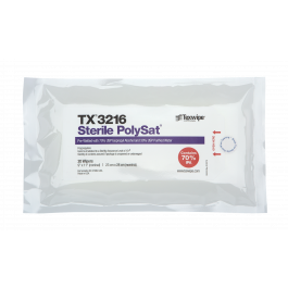 PolySat® Pre-Wetted Cleanroom Wipers, Sterile, 9