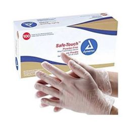 Gloves, 'Safe-Touch' Vinyl NS PF Lg,Cs