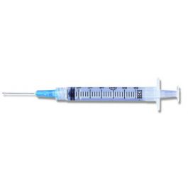 Luer-lok Syringe and Needle, 3mL, 22 g x 1
