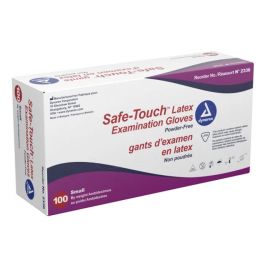 Safe-Touch Latex Exam Gloves, Powder-Free, S