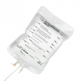 EVA Gravity Mixing Container, 2-lead Vented Transfer Set, 2000 mL