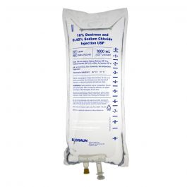 10% Dextrose and 0.45% Sodium Chloride Injection USP, 1000 mL