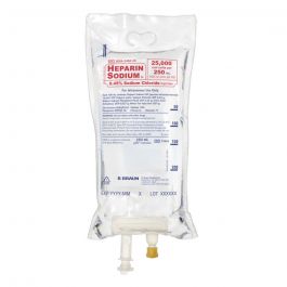 25,000 Units Heparin in 0.45% Sodium Chloride Injection, 100 Units mL