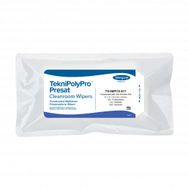 TekniPolyPro™ Presat Polypropylene Cleanroom Wiper, 70% IPA, 6″x11″