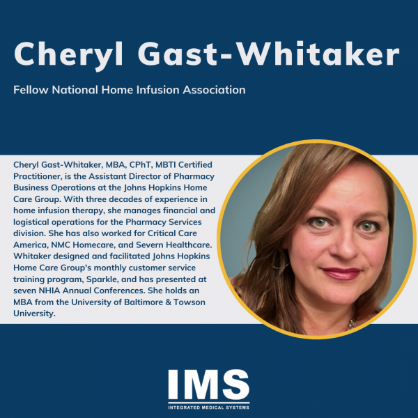 Pioneers of Home Infusion: Cheryl Gast-Whitaker